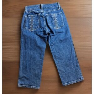 Vintage NYDJ Not Your Daughter's Jeans Capris Stretch Embroidered Aztec 0P USA